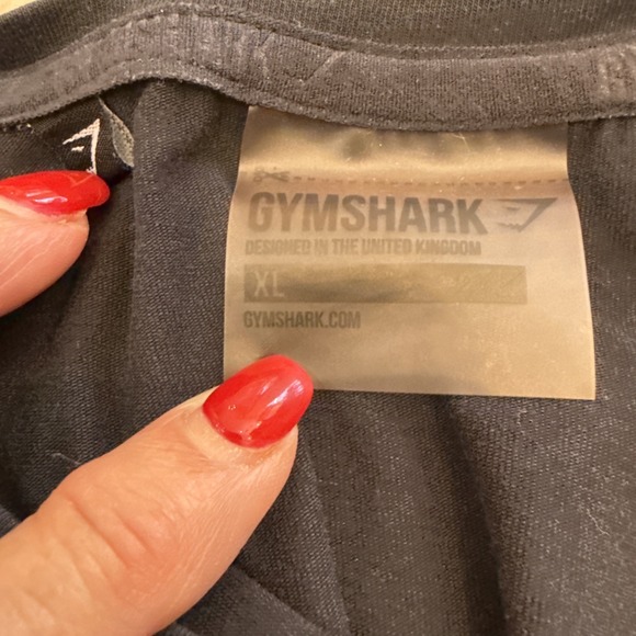 Gymshark Fitness Muscle Tank Top Tee Shirt Mens XL Black W/ White Logo Workout - Picture 5 of 5